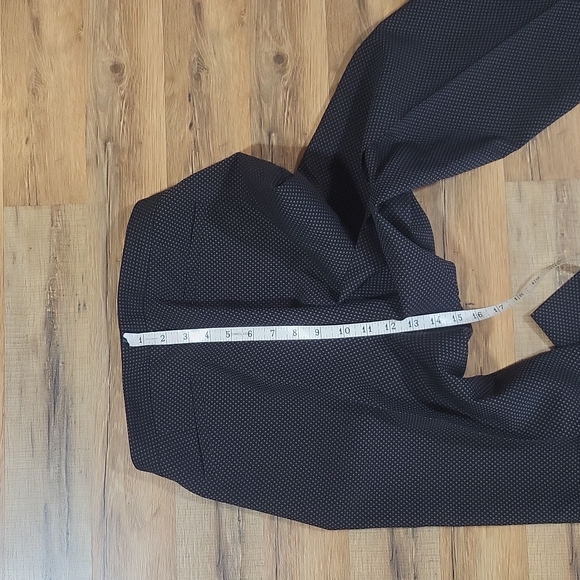 HALOGEN Black White Micro Print Taylor Fit Pleated Ankle Pants - Picture 12 of 12